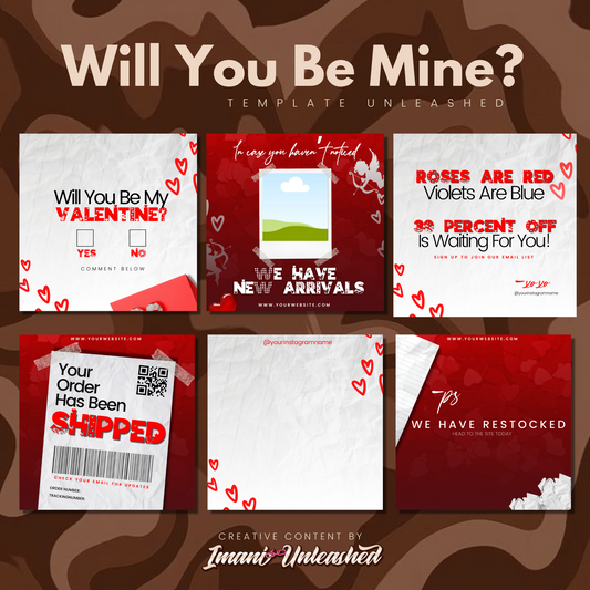 Will You Be Mine? Social Media Templates