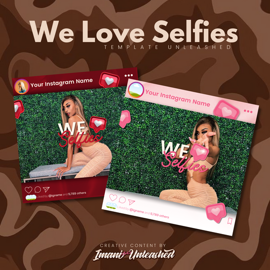 We Love Selfies 3D Instagram Post Template